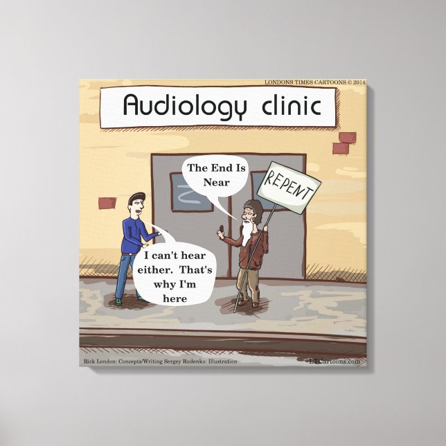 Ångra dig för audiologi Rolig Canvas Print (Framsida)
