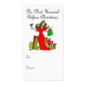 Ångra inte före julGift-etiketter Fraktsedel