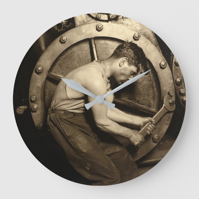 Ångröraren av Lewis Hine Stor Klocka (Framsida)