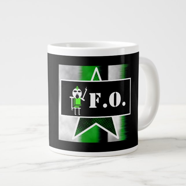 Angry Alien [ SKULLien ] Coffee Mug  Jumbo Mugg (Framsida höger)