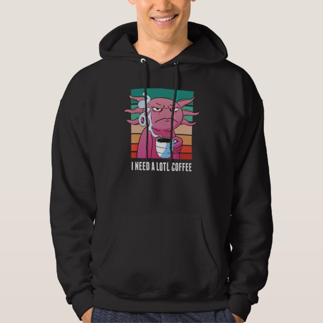 Angry Axolotl Coffee  Tee Hoodie (Framsida)