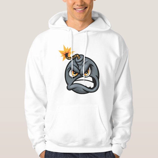 Angry Bomb Cartoon Hoodie - Grumpy Graphic  (Framsida)