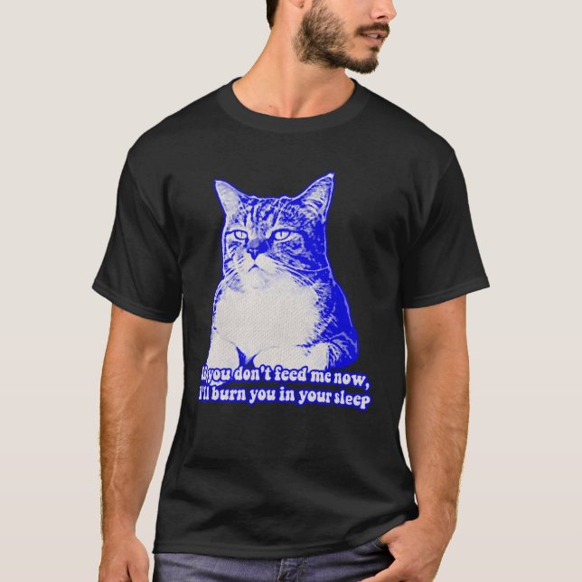 Angry cat meme for cat lovers and cat owners t shirt (Framsida)