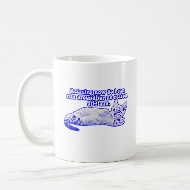 Angry cat meme for cat owners and kitty lovers kaffemugg (Vänster)