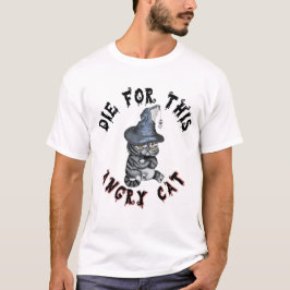 Angry Cat Witch Halloween Gothic T Shirt