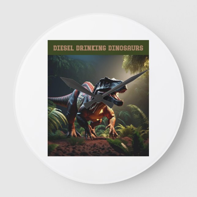 Angry Dino Stor Klocka (Framsida)