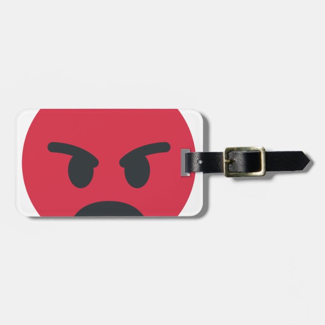Angry Emoji Bagagebricka (Horisontell Framsida)
