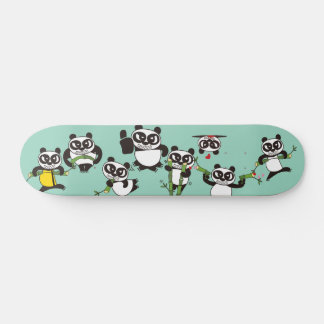 angry face pandas Skateboard