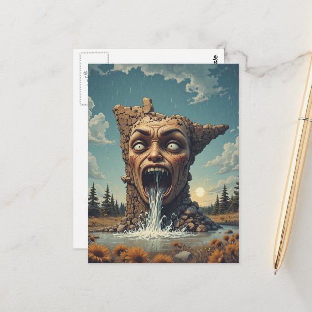 Angry Minnesota Boundary Waters Vykort (Fram/Back In Situ)