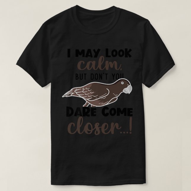 Angry Parrot Ironic Quote African Grey Parrot Biti T Shirt (Design framsida)