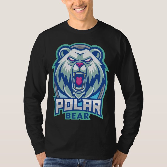 Angry Polar Bear T Shirt (Framsida)