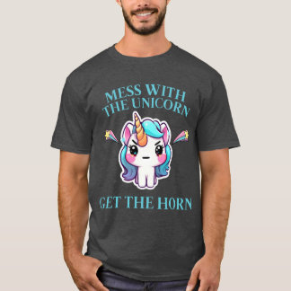 Angry Unicorn Mess with the Unicorn T Shirt