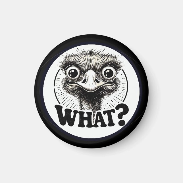 "Angry What Emu" Magnet (Framsidan)