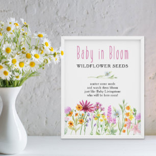 Ängsblomma Baby i Knopp Blomfrö Gåva Poster