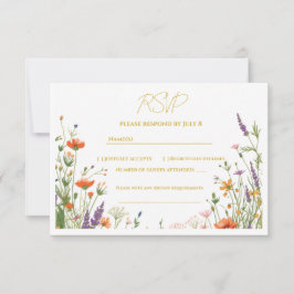 Ängsblomma Bröllop RSVP OSA Kort