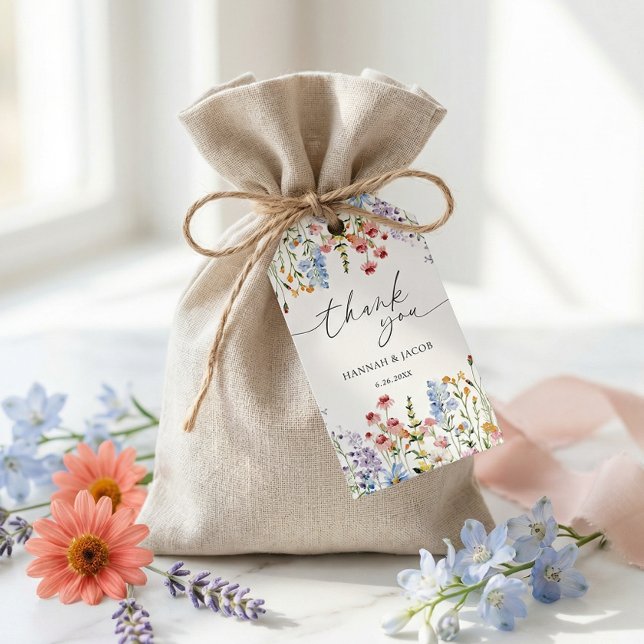 Ängsblomma Bröllop Tack Gåva Presentetikett (Skapare uppladdad)