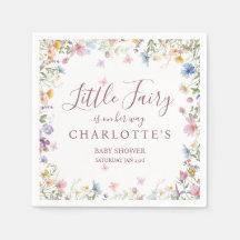 Ängsblomma Sagoträdgård Baby Shower-festservetter