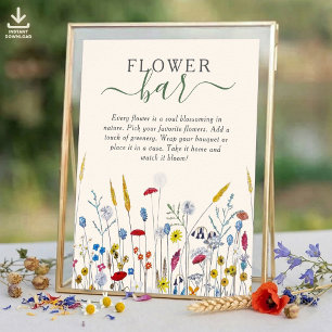 Ängsblomme Rabatt Tack Present Poster
