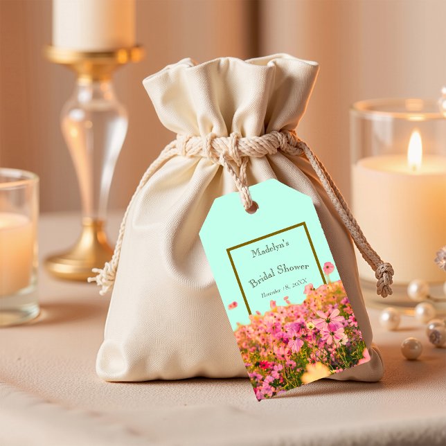 Ängsblommor Bröllopsdusch eller Event Presentetikett (Skapare uppladdad)