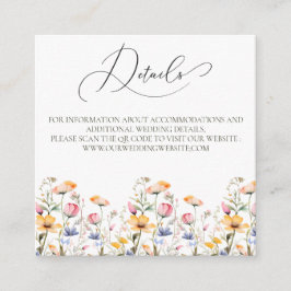 Ängsblommor Budget QR-kod Detaljer Tilläggskort
