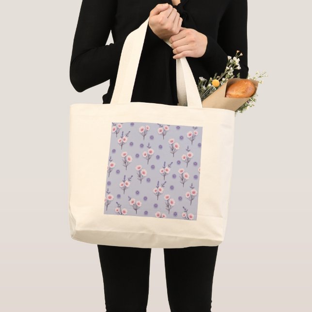 Ängsblommor med sagostyrka jumbo tygkasse (Framsida (produkt))