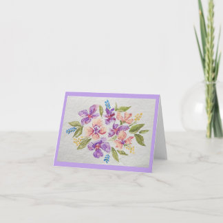 Ängsblommor välkomstkort tack kort