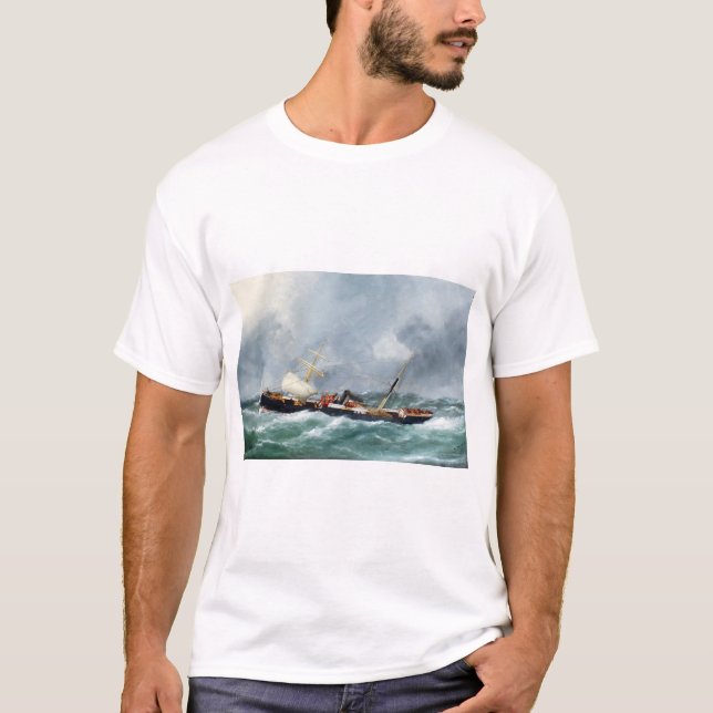 Ångsegling frakt Finsbury 1881 T Shirt (Framsida)