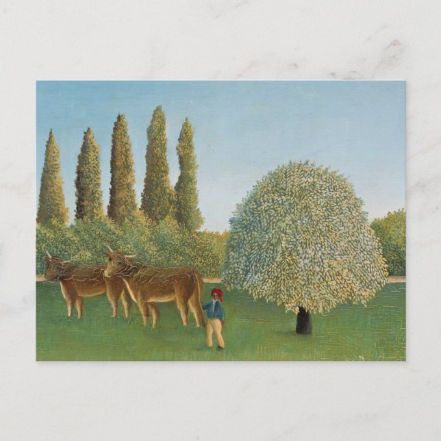 Ängsmark (Betesmarken), Henri Rousseau, 1910 Vykort (Framsida)