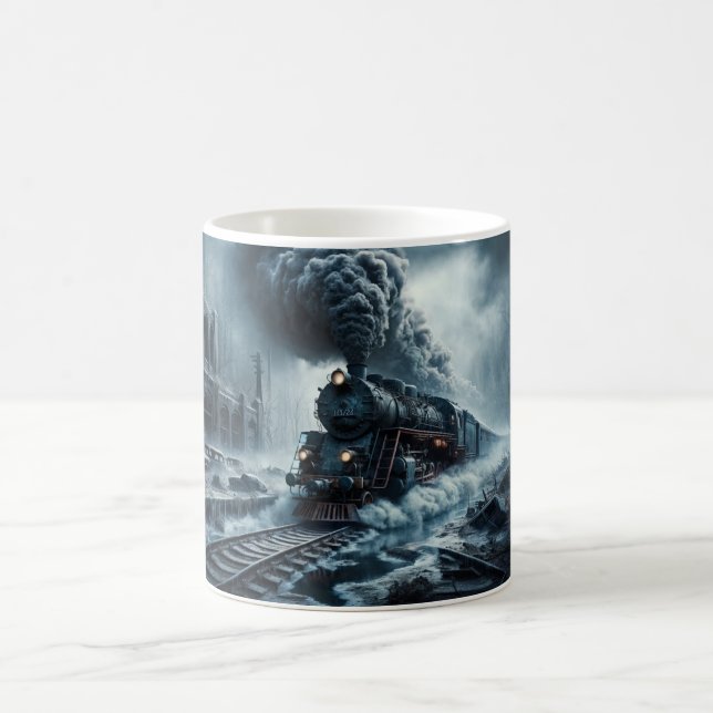 Ångstråle Tåg genom en bortglömd stad Kaffemugg (Center)