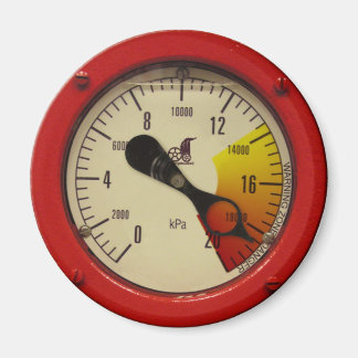 Ångtrycksmätare - Varning! Magnet