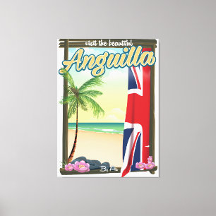 Anguilla British Territoriums reseaffisch Canvastryck