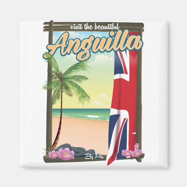 Anguilla British Territoriums reseaffisch Magnet (Framsidan)