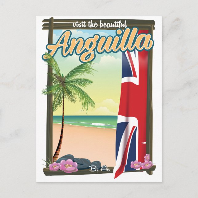 Anguilla British Territoriums reseaffisch Vykort (Framsida)