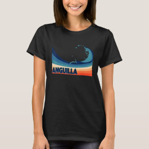 Anguilla Caribbean Retro Surfa Sailing & Fishing V T Shirt