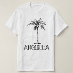 Anguilla coconut träd svartvitt t shirt