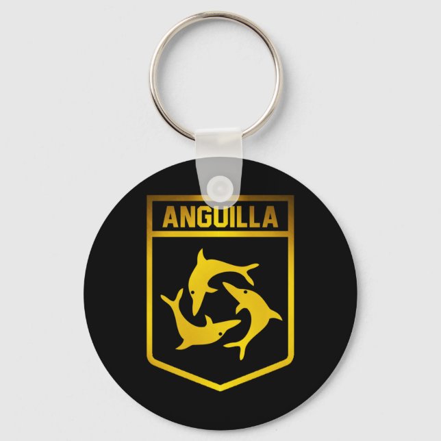 Anguilla Emblem Nyckelring (Framsida)