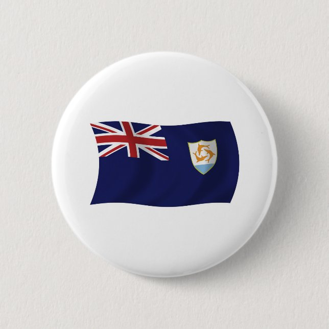 Anguilla Flagga Button Knapp (Framsida)