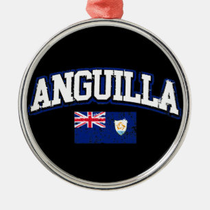 Anguilla Flagga Julgransprydnad Metall