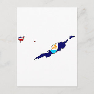 Anguilla flagga karta vykort