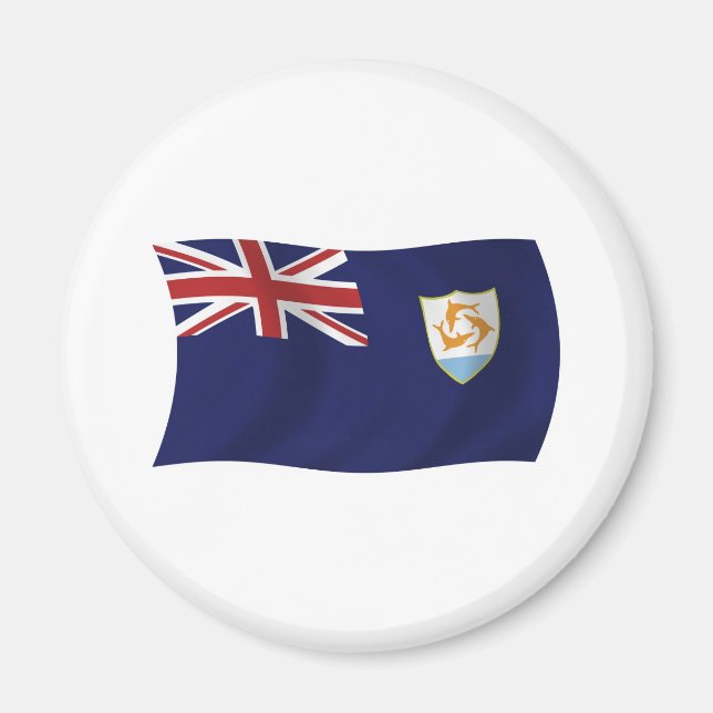 Anguilla Flagga Magnet (Framsidan)