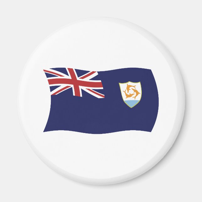 Anguilla Flagga Magnet (Framsidan)