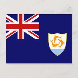 Anguilla Flagga Vykort