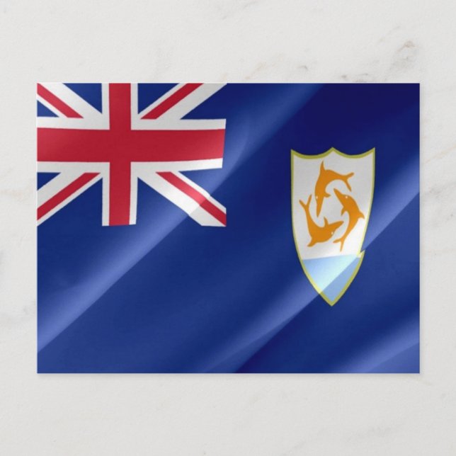 Anguilla - Flagga Wave - Vykort (Framsida)