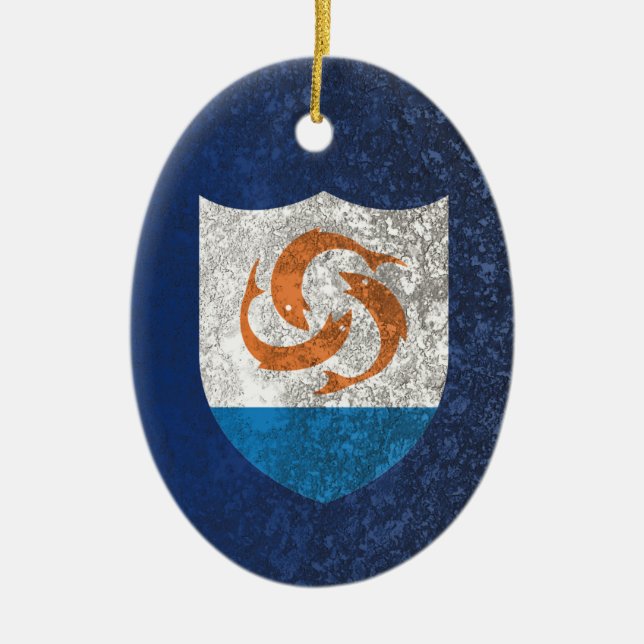 Anguilla Julgransprydnad Keramik (Framsidan)