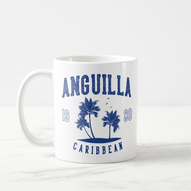 Anguilla Karibisk Palmträd 1980 Kaffemugg (Vänster)