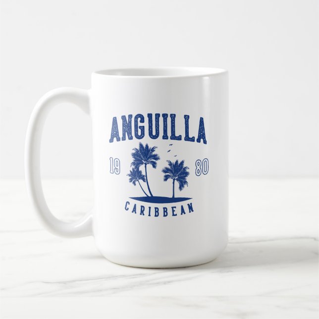 Anguilla Karibisk Palmträd 1980 Kaffemugg (Vänster)