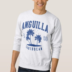 Anguilla Karibisk Palmträd 1980 Lång Ärmad Tröja