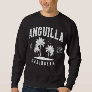 Anguilla Karibisk Palmträd 1980 Lång Ärmad Tröja