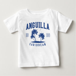 Anguilla Karibisk Palmträd 1980 T Shirt