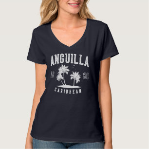 Anguilla Karibisk Palmträd 1980 T Shirt